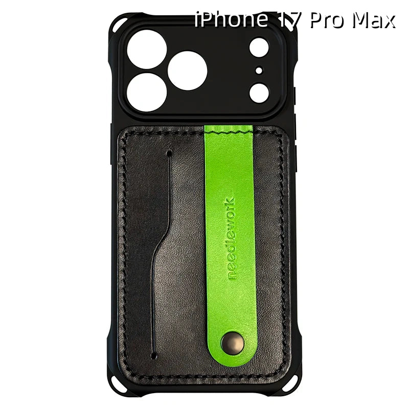 iPhone 17 Pro Max Leather Case | with Removable Strap Crossbody and Card Holder