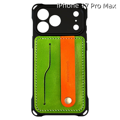 iPhone 17 Pro Max Leather Case | with Removable Strap Crossbody and Card Holder