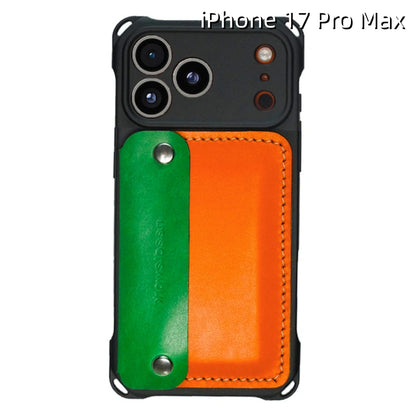 iPhone 17 Pro Max レザーケース | 取り外し可能なストラップ、クロスボディ、ウォレット付き