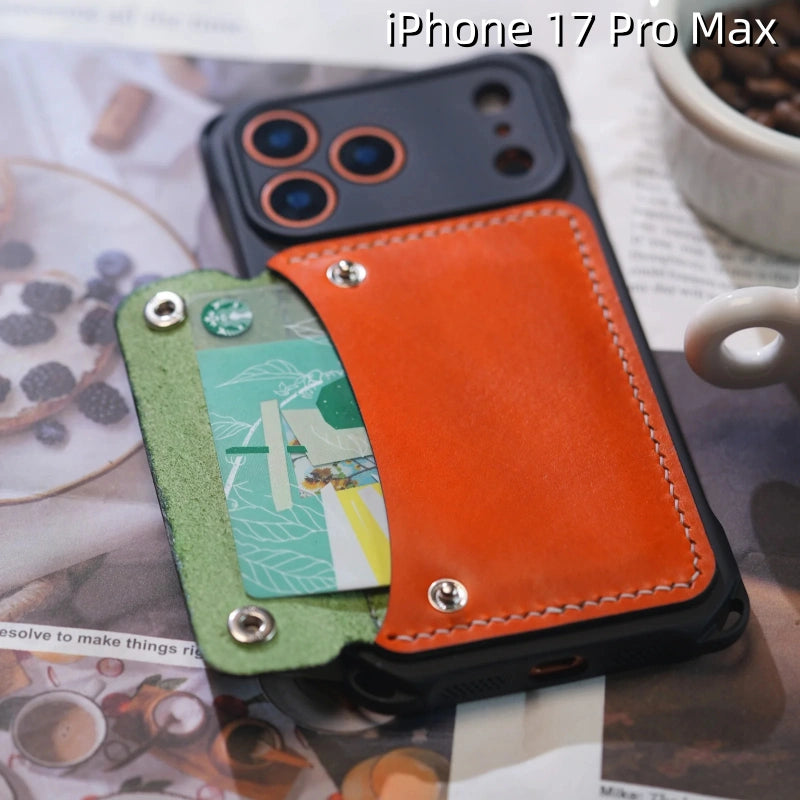 iPhone 17 Pro Max Leather Case | with Removable Strap and Wallet