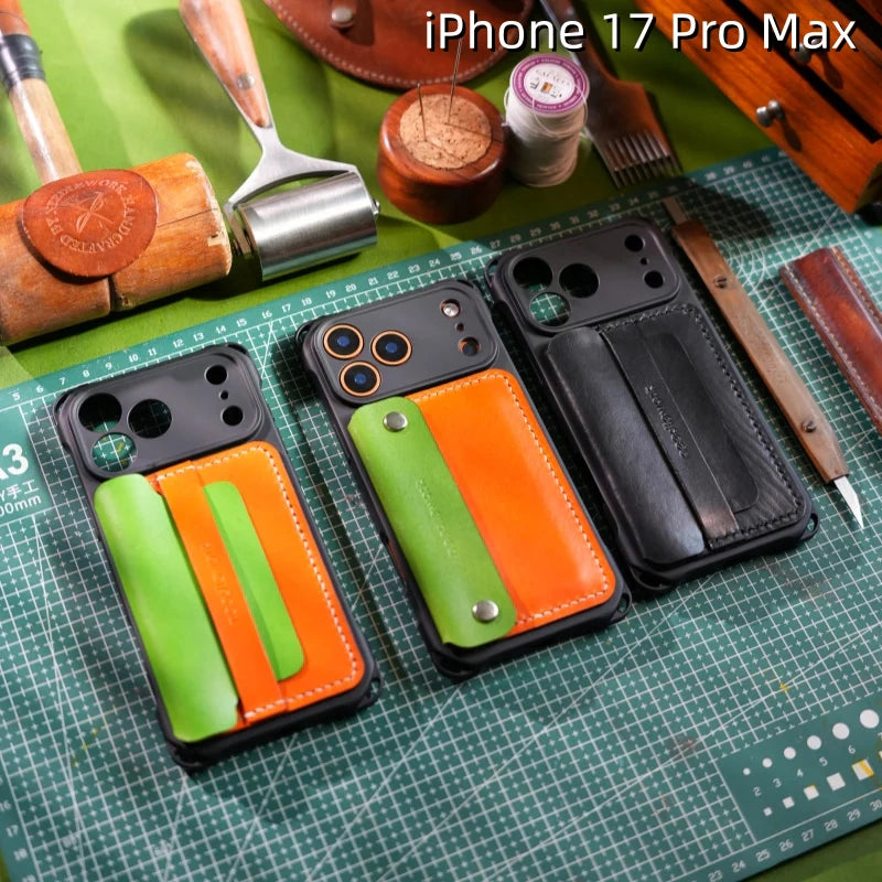 iPhone 17 Pro Max Leather Case | with Removable Strap and Wallet