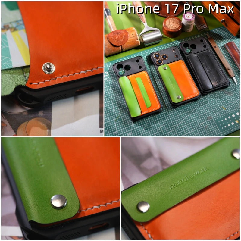 iPhone 17 Pro Max Leather Case | with Removable Strap and Wallet