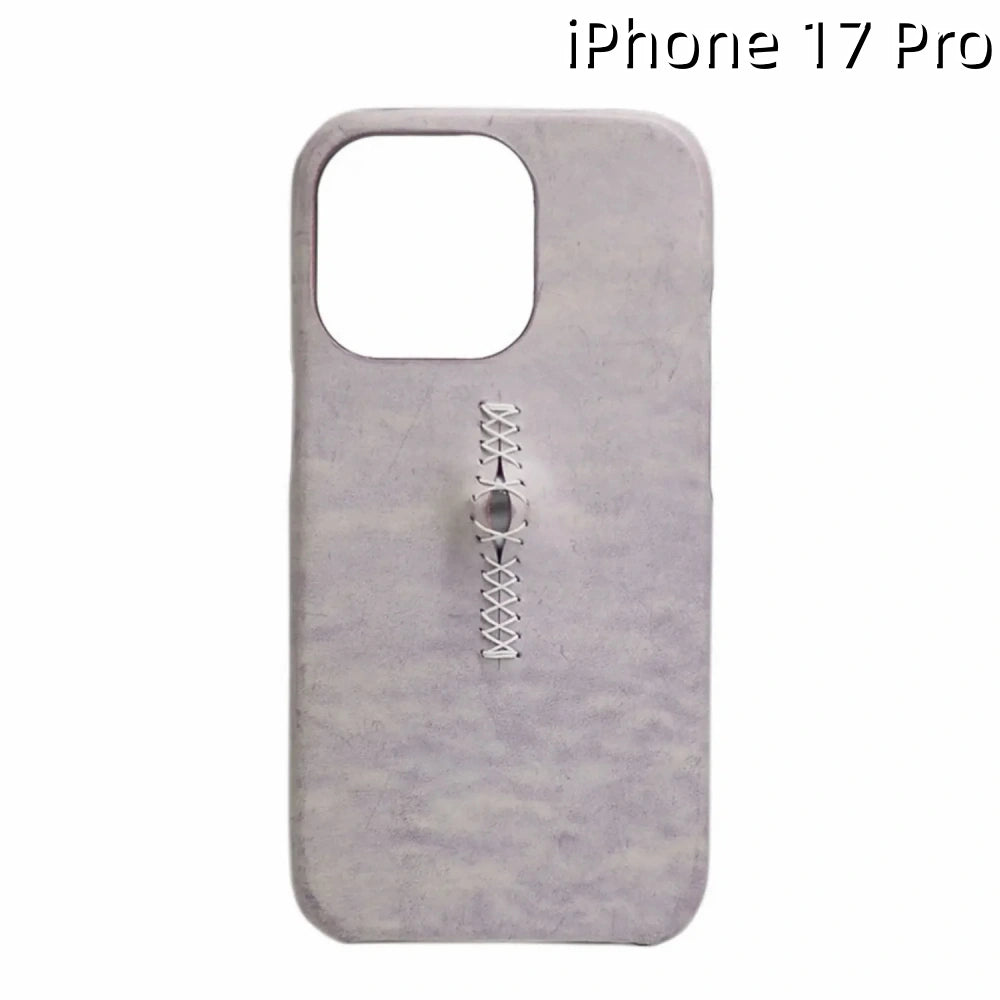 iPhone 17 Pro Leather Case | with 3D Eye Sutures Design