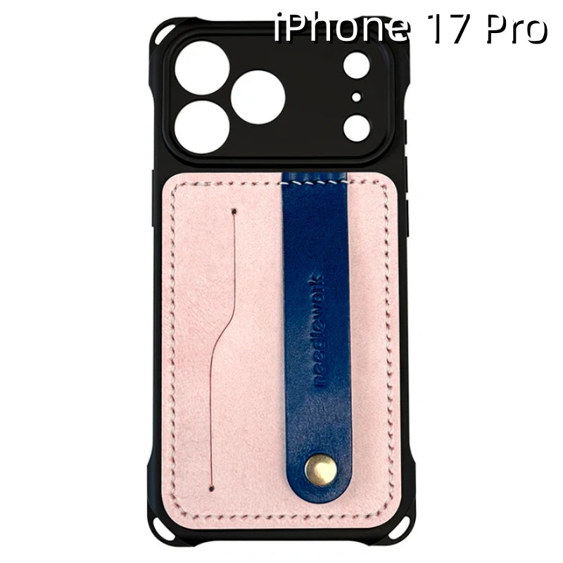iPhone 17 Pro レザーケース | カードホルダーと取り外し可能なストラップ付き