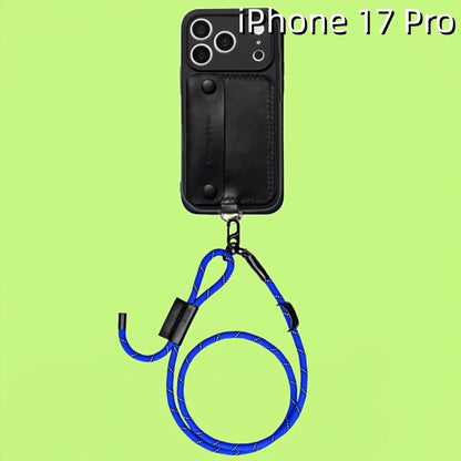 아이폰 17 프로 가죽 케이스 | 탈부착 가능한 스트랩, 카드 및 지갑 포함