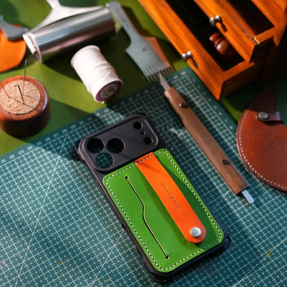 iPhone 17 Pro Leather Case | with Removable Strap Crossbody and Card Holder