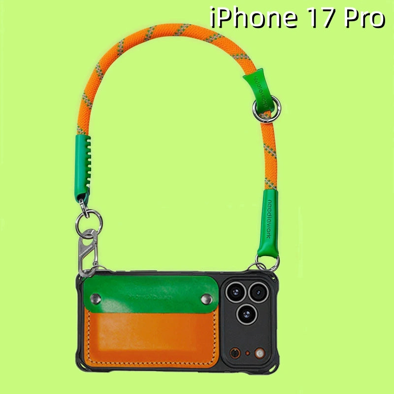 iPhone 17 Pro Leather Case | with Removable Strap and Wallet