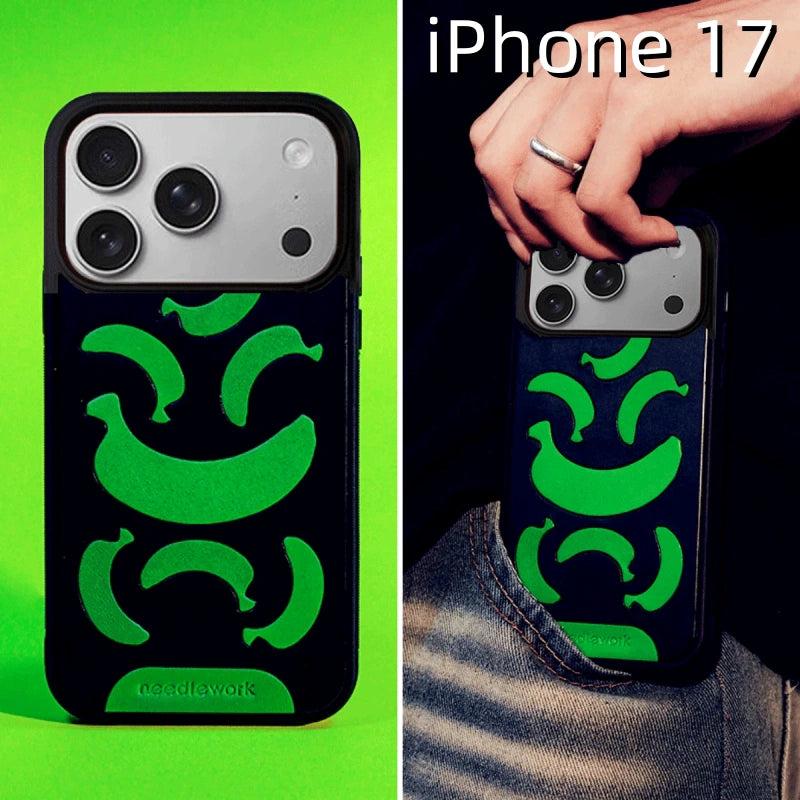 iPhone 17 Leather Case | with Hand Made | Banana Design