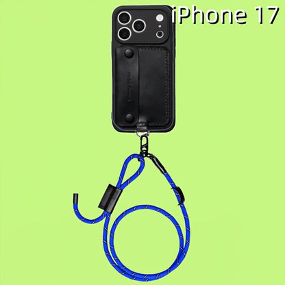 아이폰 17 가죽 케이스 | 탈부착 가능한 스트랩, 카드 및 지갑 포함