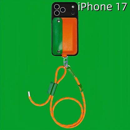 아이폰 17 가죽 케이스 | 탈부착 가능한 스트랩, 카드 및 지갑 포함