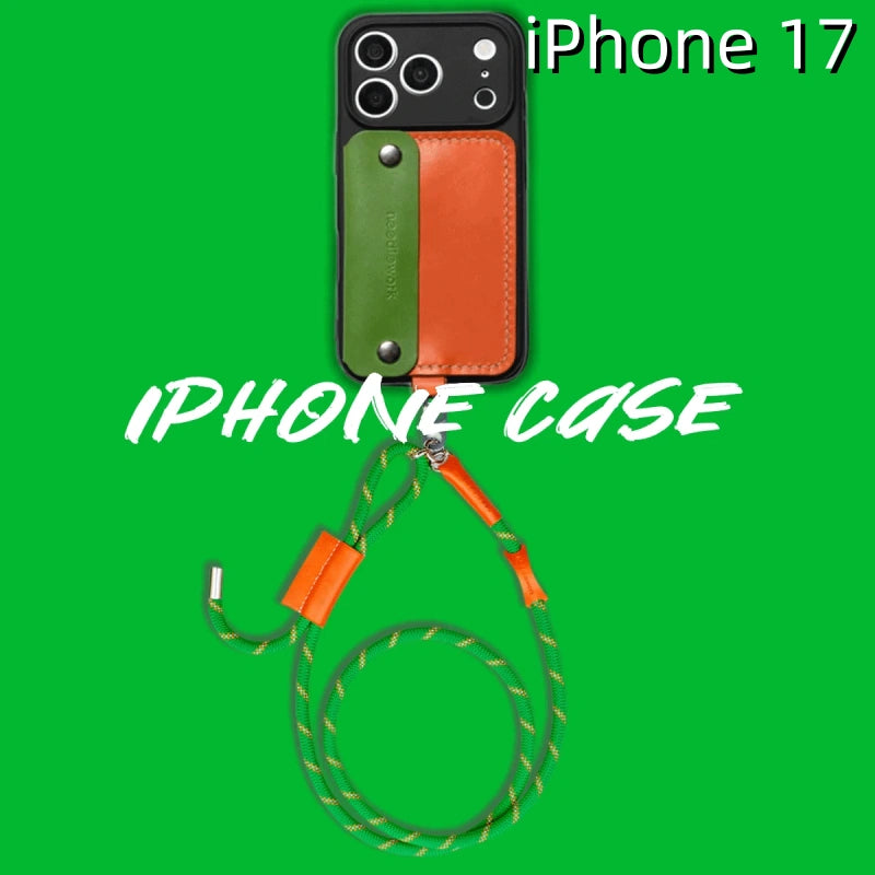 아이폰 17 가죽 케이스 | 탈부착 가능한 스트랩, 카드 및 지갑 포함