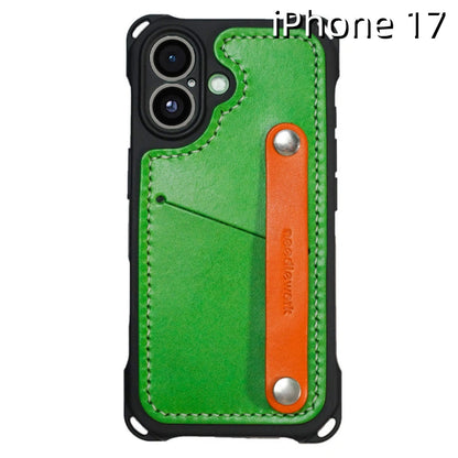 iPhone 17 Leather Case | with Removable Strap Crossbody and Card Holder