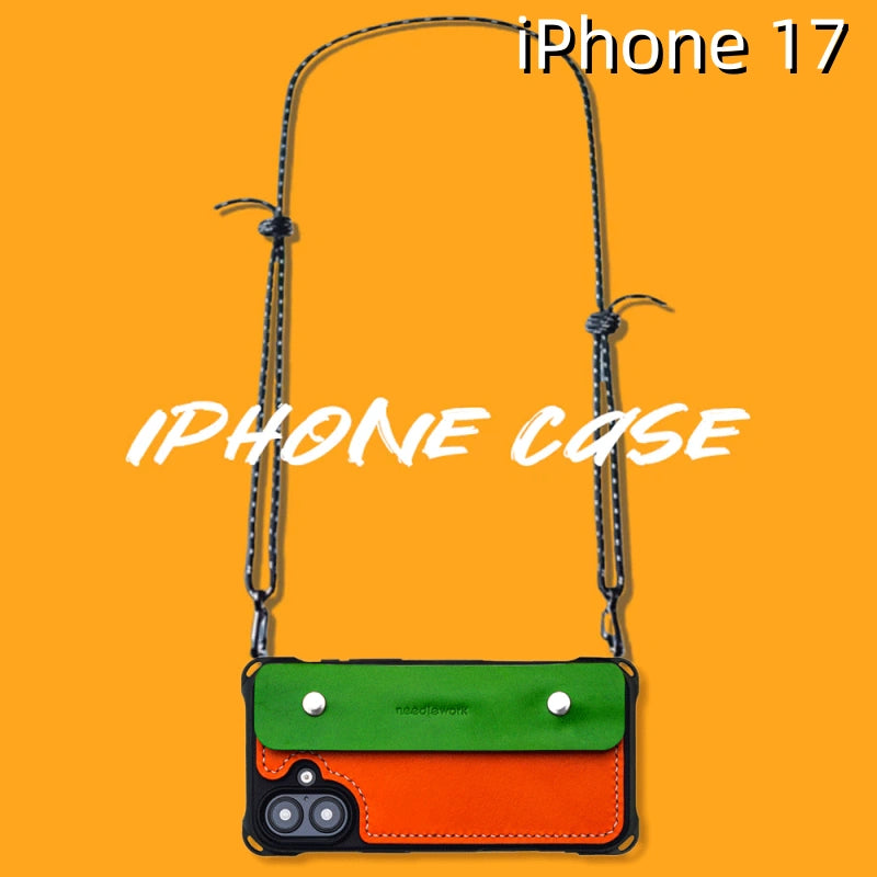 iPhone 17 レザーケース | 取り外し可能なストラップ、クロスボディ、ウォレット付き