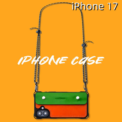 iPhone 17 レザーケース | 取り外し可能なストラップ、クロスボディ、ウォレット付き