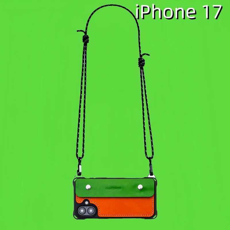iPhone 17 レザーケース | 取り外し可能なストラップ、クロスボディ、ウォレット付き