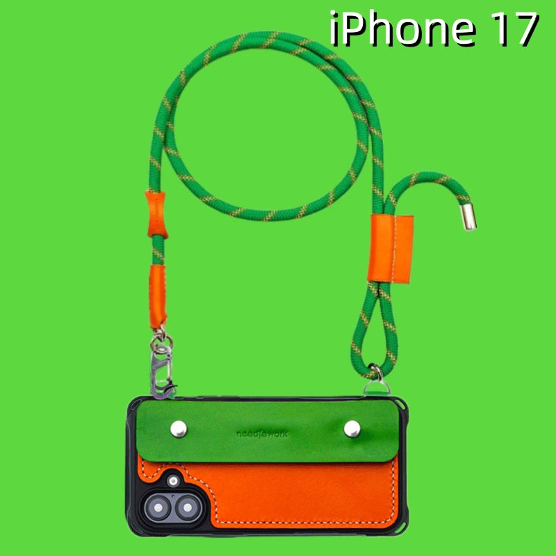 iPhone 17 Leather Case | with Removable Strap and Wallet