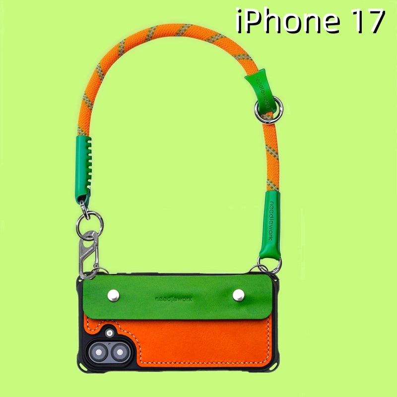 iPhone 17 Leather Case | with Removable Strap and Wallet