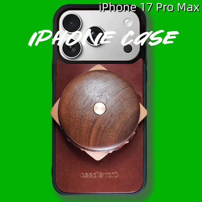 iPhone 17 Pro Max Leather Case | with Hand Grip | Hamburger Design